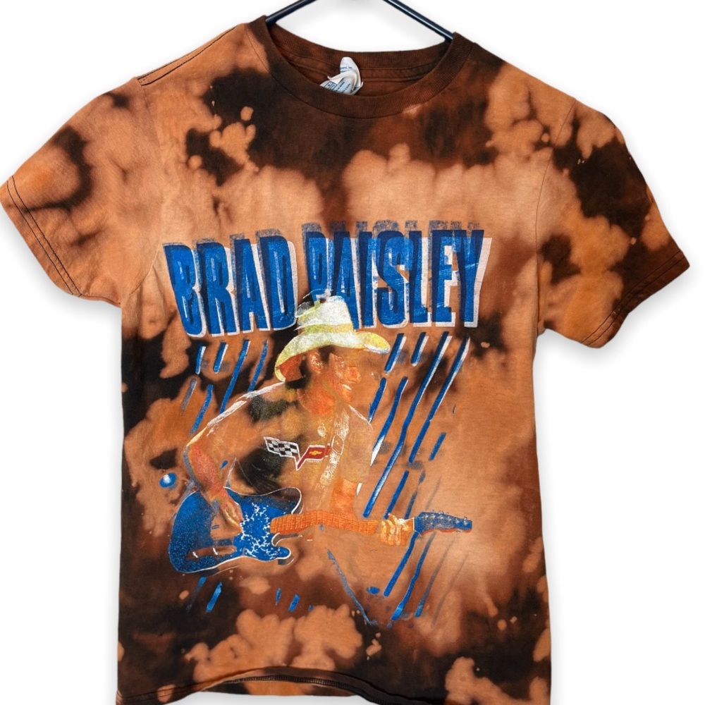 Custom Bleached Brad Paisley 2015 Country Nation Tour Shirt